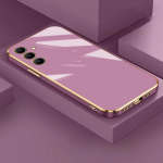 Funda galvanizuotas dėklas, skirtas Samsung Galaxy A06 A55 A35 A25 A15 A54 A34 A16 A33 A23 A24 A73 A53 A52 A72 A05 A05S dangtelis Galaxy A06 violetinė
