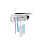 Prie sienos montuojamas, be gręžimo UV dantų &scaron;epetėlių sterilizatorius - populiarus buitinis būtinas daiktas balta