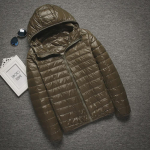 Vyri&scaron;ka lengva medvilninė striukė su gobtuvu - &Scaron;ilta, madinga, trumpa, kasdieni&scaron;ka ir ne&scaron;iojama su stačia apykakle rudeniui ir žiemai M