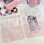 10 VNT. Mielas rožinis tinklelis skaidrus užspaudžiamas mai&scaron;elis Kpop žvaigždės 3 colių nuotraukų kortelių pakavimo medžiaga Kawaii saldainių spalvos dovanų mai&scaron;elis