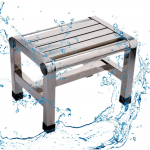 Kojų atrama Vonios kėdutė Neslystanti Buitinė Tualeto Metalinė Pakopa Du&scaron;o Suoliukas Lovos &Scaron;onui Butui 28.5cmx20.7cmx20.5cm