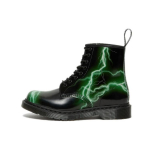 Dr. Martens 1460 Odiniai Žaibo Ra&scaron;to Atspindinčiais Kra&scaron;tais Trumpiauliai Batai Unisex batai Juodi Žali 27052001 37
