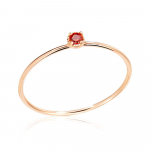 [Bnbgold] 14K/18K Rožinio &scaron;lifavimo kubinis cirkonis Gimimo akmuo 2mm Sausio granatas Įtempto tvirtinimo žiedas Npr29778 14K pink gold/ Size: 01