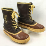 SOREL Vintage Canada Made Snow Boots with Liner Dark Brown Size 5/22.0cm(USED) beige