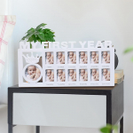 0-12 Mėnesių Nuotraukos Nuotraukų Rėmelis Suvenyrai Vaikų Augimo Atminties Užfiksuokite Kiekvieną Brangią Jūsų Kūdikio Akimirką Dovanos balta