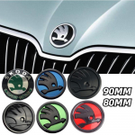 80mm 90mm ABS emblema Skoda Fabia 1 2 Octavia a7 RS Superb Rapid Yeti Karoq Vision automobilio priekiniam galiniam bagažinės dangčiui 1 PC