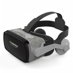 VR 3D akiniai, ant galvos dėvimi virtualios realybės VR akiniai įtraukiančiai vaizdo žaidimų patirčiai, tinkami i&scaron;maniesiems telefonams G07E No GamePad juoda