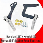 Suderinama galinė kojų atrama AJ1K10, ZUMA A9, KVIS K23K24, Hengjian S6S7S8Z300 ir KTM modeliams. 25x15x10 cm