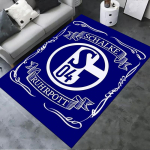 2025 Naujas FC Schalke 04 Kilimas Svetainei Miegamajam Namų Sofos Dekoravimui, Vaikų Žaidimų Neslystantis Grindų Kilimėlis49 80x120cm( 31x47in) white