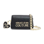 Versace Jeans Couture Raidės Logotipo Grandinėlės Dirželio Kryžmai ant Kūno Pečių Krep&scaron;ys Moteri&scaron;ki Krep&scaron;iai Juodas 74VA4BC9ZS467899 Basic Set (Bag+Dust Bag)