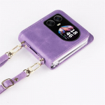 Juodojo vaizdo Hero 10 krep&scaron;iai Per petį odinė piniginė su kortelių lo&scaron;imo angomis Dėklas Juodojo vaizdo Hero10 ne&scaron;iojamam ki&scaron;eniniam telefono dėklui For Hero 10 violetinė