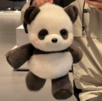 Bėganti Panda Mažytis Avinėlis Lėlė Mielas Pliu&scaron;inis Žaislas Raminanti ir Miegojimo Pagalvė Dovana Geriems Draugams &Scaron;ventės Staigmena Dovanos black