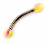 Les Tr&eacute;sors De Lily [C4908] - Piercing Arcade 'Tecno' Jaune Rose
