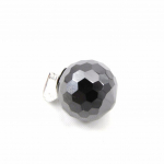 Les Tr&eacute;sors De Lily [G9413] - Pendentif Argent 'Linda' noir