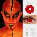 Pseyeche 17MM Visi raudoni Mini Sclera lę&scaron;iai Spalvoti kontaktai Crazy Halloween kontaktiniai lę&scaron;iai Scary Demon Eye Contacts for Cosplay Maskaradas 17MM raudona