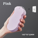 Magic Sponge Children Bath Sponge Body Dead Skin Remover &Scaron;veičiamasis masažuoklis Valomasis du&scaron;o &scaron;epetėlis Exfoliante rožinė