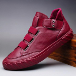 Vyri&scaron;ki odiniai batai Korėjos tendencija Patogūs Loafer Vyri&scaron;ki batai Britų mados Vyri&scaron;ki sportiniai bateliai 42 vyno raudonos spalvos