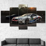 Neįrėminta drobė 5 vnt GTE lenktyniniai sportiniai automobiliai Sienų menas Plakatai Paveikslėliai Paveikslai Namų dekoras svetainės dekoravimui 20x35cm*2 20x45cm*2 20x55cm*1
