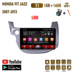 10.1" Android automobilinis stereofoninis radijas, skirtas HONDA FIT JAZZ 2007-2013 automobiliniam daugialypės terpės grotuvui DVD garsiakalbiai galvos blokas garso WIFI 1+16GB