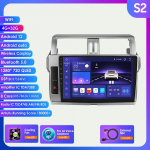 Hizpo 2 Din Carplay 4G-LTE 9 colių, skirtas Toyota Land Cruiser Prado 150 2013&ndash;2017 Automobilių radijas Multimedijos Vaizdo grotuvas Navigacija GPS I&scaron;manusis Ekranas DSP S2 8Core 4G 32G AI