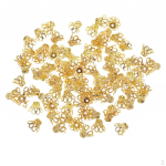 100pcs Iron Bead Caps For Jewelry Making 12 x 7mm