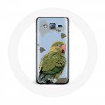 Coque pour samsung galaxy J7 2016 Perruches Oiseaux vert