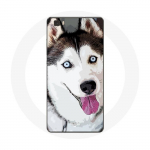 Coque pour Huawei P8 Lite Husky Blanc de Sib&eacute;rie Yeux Bleus