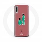 Coque pour Samsung Galaxy A70 Squid Game Ji Yeong Num&eacute;ro 240 Et Kang Sae Byeok Num&eacute;ro 067