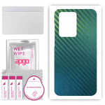 apgo Protective Skin Sticker for the back compatible with Samsung Galaxy S20 Ultra, Wrap Film, Foil, Vinyl - Pattern Carbon Chameleon CAKA1