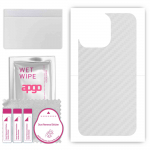 apgo Protective Skin Sticker for the back compatible with Apple iPhone 14 Pro Max, Wrap Film, Foil, Vinyl - Pattern Transparent Carbon