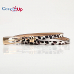 Moteri&scaron;kos mados saldainių spalvos dirbtinės odos sagtis, siauras diržas, plonas juosmens varčia 105x1cm balta