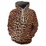 Vyri&scaron;kas rudeninis leopardų ra&scaron;to serijos 3D skaitmeninio spausdinimo užtraukiamas gobtuvas mados tendencijų džemperis vyrui XXXXL