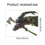Helovino Simuliacija Zombių Kirvis Stiklinės Durys ir Langai Dekoratyviniai Langų Lipdukai Elektrostatiniai UV 30*38CM/fun-f194 uv