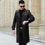 Rudens ilgas odinis vėjastriukė vyri&scaron;kas avikailis iki kelių &scaron;varkas dalykinis laisvalaikio stiliaus vidutinio amžiaus kostiumo apykaklė odinis &scaron;varkas 170