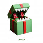 3D spausdinta miela antropomorfinė staigmenos dovanų dėžutė One Size žalia