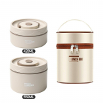 Mikrobangų krosnelėje &scaron;ildomas ne&scaron;iojamas izoliuotas maisto indas pietų dėžutė nerūdijančio plieno bento dėžutė izoliuotas nepralaidus kar&scaron;tį palaikantis pietų krep&scaron;ys rinkinys 420ml and 550ml&Microwave oven style