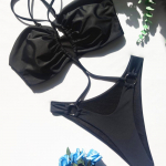 Moteri&scaron;kas maudymosi kostiumėlis, vientisos spalvos vientisas maudymosi kostiumėlio i&scaron;kirpimo dirželis Seksualus bikinis Brazilijos paplūdimio apranga M