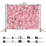3D Vestuvių gėlių sienos gobelenas C-1882: Gimtadienio ir festivalio fotografijos fonas