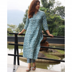 Indi&scaron;ka vir&scaron;utinė tunika Medvilninis Kurta kelnių komplektas Moteri&scaron;kas vakarėliui Bollywood etninis Kurti VF-20247a M-38
