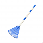 Detachable Leaf Rake with Wood Handle for Kids in Flower Beds