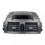 Centrinio prietaisų skydelio oro kondicionieriaus i&scaron;leidimo anga + laikrodžio skydelis juodas, skirtas Toyota Corolla 2009-2013 m.