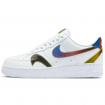 Nike Air Force 1 Low Netinkamai įdėti Swoosh logotipai Balti Daugiaspalviai Sportbačiai CK7214-101 38.5