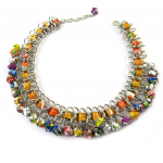 Les Tr&eacute;sors De Lily [N9564] - Collier artisanal cuir 'New Life' multicolore (fait main)