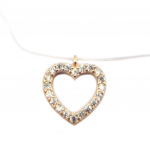 Les Tr&eacute;sors De Lily [P7638] - Collier Cr&eacute;ateur 'Love' blanc dor&eacute; ros&eacute; - 10x9 mm balta