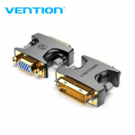 Vėdinimo i&scaron; DVI į VGA adapterio kabelis DVI-I 24+5 ki&scaron;tukas į VGA moteri&scaron;kas keitiklis 1080P, skirtas HDTV projektoriaus monitoriui ne&scaron;iojamam kompiuteriui DVI Male to VGA Female juoda