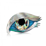 &bdquo;Blucome Fashion&ldquo; auk&scaron;čiausios klasės akių sagė &ndash; &bdquo;Wild Abalone Shell&ldquo; moteri&scaron;kas segtukas mėlyna