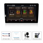 REAKOSOUND 1 Din automobilio stereofoninis radijas 9 colių MP5 jutiklinis ekranas Universalus automobilinis multimedijos grotuvas su Bluetooth FM imtuvo palaikymu Galinio vaizdo kamera 7120C 7120C 9" mic 12led