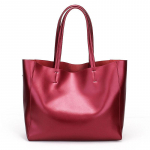 100 % tikros odos moteri&scaron;kos rankinės su mai&scaron;eliu Karvės odiniai krep&scaron;iai moterims Dideli krep&scaron;iai ant pečių Eleganti&scaron;kas pirkėjo krep&scaron;ys vyno raudonos spalvos