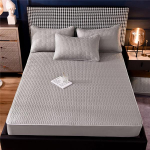Storas čiužinio užvalkalas Storas dygsniuotas dygsniuotas patalynė, spausdinta patalynė Didelė neslystanti patalynė nuo dulkių be pagalvės užvalkalo Mattress Cover(100x200cm) pilka