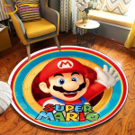 Animacinis filmas Mario Bros apvalios zonos kilimėliai Svetainės grindys Kilimėlio kambario dekoras Namų kilimėliai Žaisti Kilimėlis Mielas Kilimėlis Kilimas Anime Kilimėliai 150cm